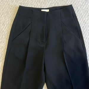 aritzia wilfred black high waisted cropped trouser 00